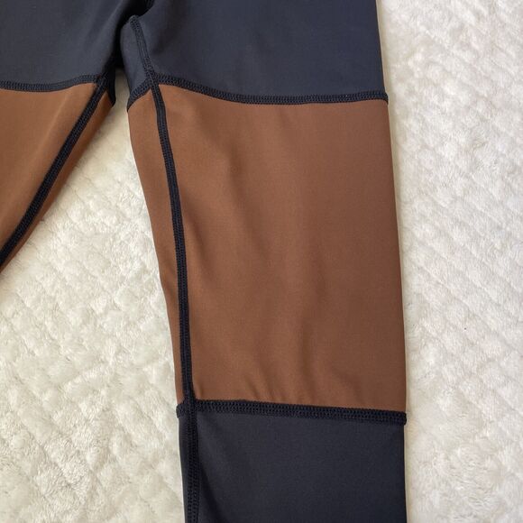 Zyia Active Moto Cropped Leggings Black/Brown size 2 - Picture 5 of 6
